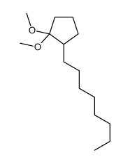 1,1-二甲氧基-2-辛基环戊烷 结构式