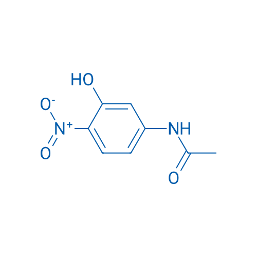 N-(3-羟基-4-硝基苯基)乙酰胺 结构式