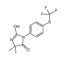 5,5-二甲基-3-[4-[(三氟甲基)硫基]苯基]-2,4-咪唑烷二酮 结构式