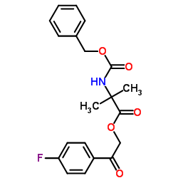 2-苄氧羰基氨基-2-甲基丙酸 2-(4-氟苯基)-2-氧代乙酯 结构式