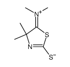 Methanaminium, N-(4,4-dimethyl-2-thioxo-5-thiazolidinylidene)-N-methyl-, inner salt 结构式