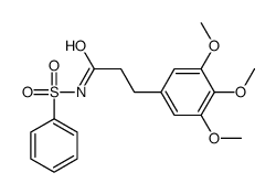 Benzenepropanamide, 3,4,5-trimethoxy-N-(phenylsulfonyl)- 结构式
