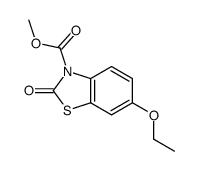 6-乙氧基-2-氧代-3(2H)-苯并噻唑羧酸甲酯 结构式
