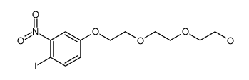 1-碘-4-[2-[2-(2-甲氧基乙氧基)乙氧基]乙氧基]-2-硝基苯 结构式