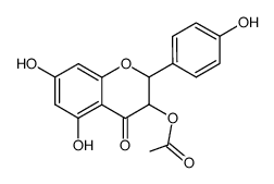 4H-1-Benzopyran-4-one, 3-(acetyloxy)-2,3-dihydro-5,7-dihydroxy-2-(4-hydroxyphenyl)- 结构式