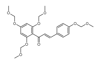 2-Propen-1-one, 3-[4-(methoxymethoxy)phenyl]-1-[2,4,6-tris(methoxymethoxy)phenyl]- 结构式