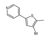 4-(4-溴-5-甲基-2-噻吩基)吡啶 结构式