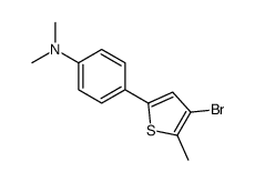 4-(4-溴-5-甲基-2-噻吩基)-N,N-二甲基苯胺 结构式