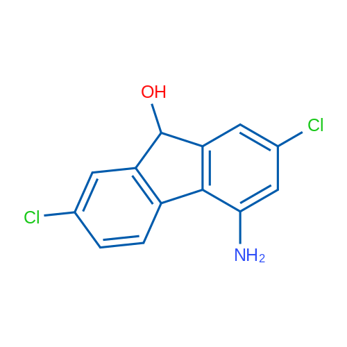 4-氨基-2,7-二氯-9-羟基芴 结构式