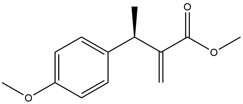 (βR)-4-甲氧基-β-甲基-α-亚甲基苯丙酸甲酯 结构式