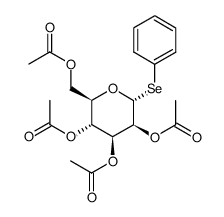 苯基-1-硒代-α-D-吡喃甘露糖苷-2,3,4,6-四乙酸酯 结构式
