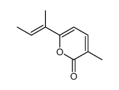 3-甲基-6-[(1E)-1-甲基-1-丙烯-1-基]-2H-吡喃-2-酮 结构式
