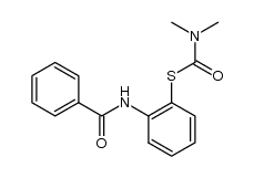 二甲基硫代氨基甲酸 S-[2-(苯甲酰氨基)苯基]酯 结构式