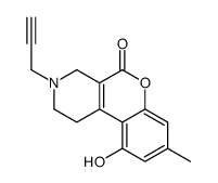 1,2,3,4-Tetrahydro-10-hydroxy-8-methyl-3-(2-propynyl)-5H-[1]benzopyrano[3,4-c]pyridin-5-one 结构式