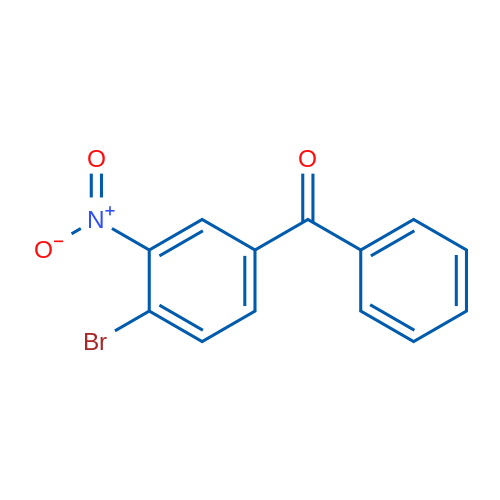 (4-溴-3-硝基苯基)(苯基)甲酮 结构式