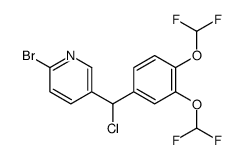 2-溴-5-[[3,4-双(二氟甲氧基)苯基]氯甲基]吡啶 结构式