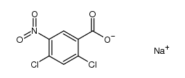 2,4-二氯-5-硝基苯甲酸钠 结构式