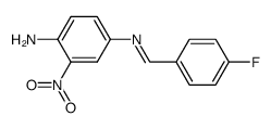 4-((4-氟亚苄基)氨基)-2-硝基苯胺 结构式