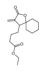 3-亚甲基-2-氧代-1-氧杂螺[4.5]癸烷-4-丁酸乙酯 结构式