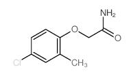 2-甲基-4-氯苯氧乙酰胺 结构式