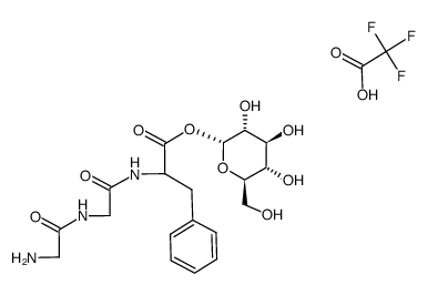L-Phenylalanine, N-(N-glycylglycyl)-, β-D-glucopyranosyl ester, mono(trifluoroacetate) (salt) (9CI) 结构式