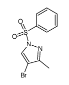 1H-Pyrazole, 4-bromo-3-methyl-1-(phenylsulfonyl)- 结构式