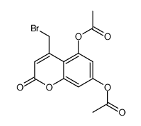 5,7-二乙酰氧基-4-(溴甲基)-2H-1-苯并吡喃-2-酮 结构式