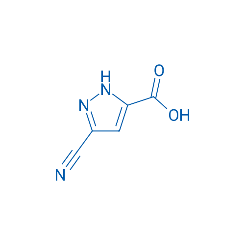 3-氰基-1H-吡唑-5-羧酸 结构式