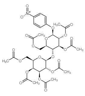 4-硝苯基-β-D-乳糖苷七乙酸酯 结构式