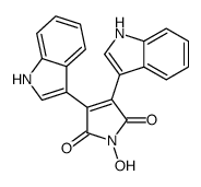1-羟基-3,4-二(1H-吲哚-3-基)-1H-吡咯-2,5-二酮 结构式