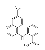 2-((7-(三氟甲基)-4-喹啉基)氨基)苯甲酸 结构式