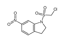 1-[(氯甲基)磺酰基]-6-硝基吲哚啉 结构式