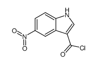 5-硝基-1H-吲哚-3-甲酰氯 结构式