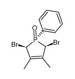 2,5-二溴-2,5-二氢-3,4-二甲基-1-苯基-1H-磷杂环戊二烯 1-氧化物, (1α,2α,5α)- 结构式