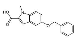 1-甲基-5-(苄氧基)-1H-吲哚-2-羧酸 结构式