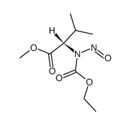 N-乙氧羰基-N-亚硝基-L-缬氨酸甲酯 结构式