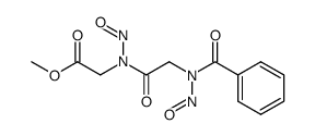 Acetic acid, 2-[[2-(benzoylnitrosoamino)acetyl]nitrosoamino]-, methyl ester 结构式