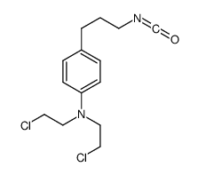 N,N-双(2-氯乙基)-4-(3-异氰酸根合丙基)苯胺 结构式