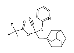 Acetic acid, 2,2,2-trifluoro-, 1-cyano-1-(2-pyridinylthio)-2-tricyclo[3.3.1.13,7]dec-1-ylethyl ester 结构式