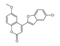 4-(5-氯苯并呋喃-2-基)-6-甲氧基-2H-色烯-2-酮 结构式