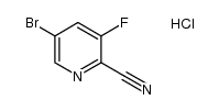 5-溴-3-氟吡啶-2-甲腈盐酸盐 结构式
