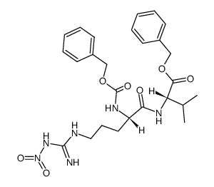 N-[N2-羧基-N5-(硝基脒基)-L-鸟氨酰基]-缬氨酸二苄酯 结构式