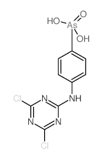 [4-[(4,6-dichloro-1,3,5-triazin-2-yl)amino]phenyl]arsonic acid 结构式