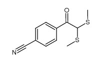 4-[2,2-双(甲硫基)乙酰基]苯甲腈 结构式