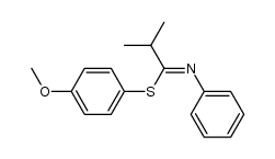 Propanimidothioic acid, 2-methyl-N-phenyl-, 4-methoxyphenyl ester 结构式