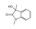 1,3-二氢-3-羟基-1,3-二甲基-2H-吲哚-2-酮 结构式