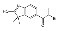 5-(2-溴丙酰基)-3,3-二甲基-1H-吲哚-2-酮 结构式