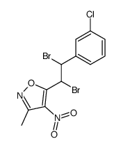 Isoxazole, 5-[1,2-dibromo-2-(3-chlorophenyl)ethyl]-3-methyl-4-nitro- 结构式