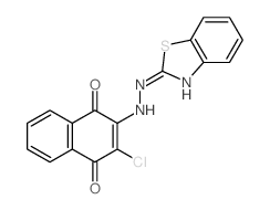 2-[2-(1,3-苯并噻唑-2-基)肼基]-3-氯萘-1,4-二酮 结构式