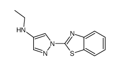 2-[4-(Ethylamino)-1H-pyrazol-1-yl]benzothiazole 结构式